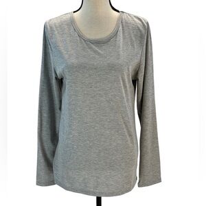 Sivvan Scrubs Crew Neck Long Sleeve Comfort Underscrub Tee - Gray - Size Large